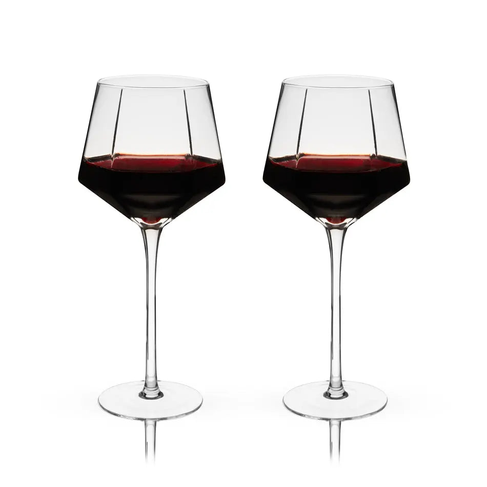 Seneca Crystal Wine Glasses, Set of 2 by Viski Viski