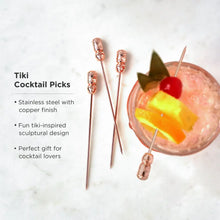 Carregar imagem no visualizador da galeria, Set of 4 Tiki Cocktail Picks by Viski Viski
