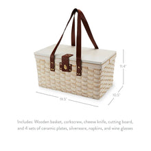 Charger l&#39;image dans la galerie, Tahoe Cream Picnic Basket for Four by Twine Living Twine
