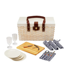 Charger l&#39;image dans la galerie, Tahoe Cream Picnic Basket for Four by Twine Living Twine
