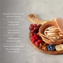 Load image into Gallery viewer, Terracotta Brie Baker Set by Twine Living Shefu choice
