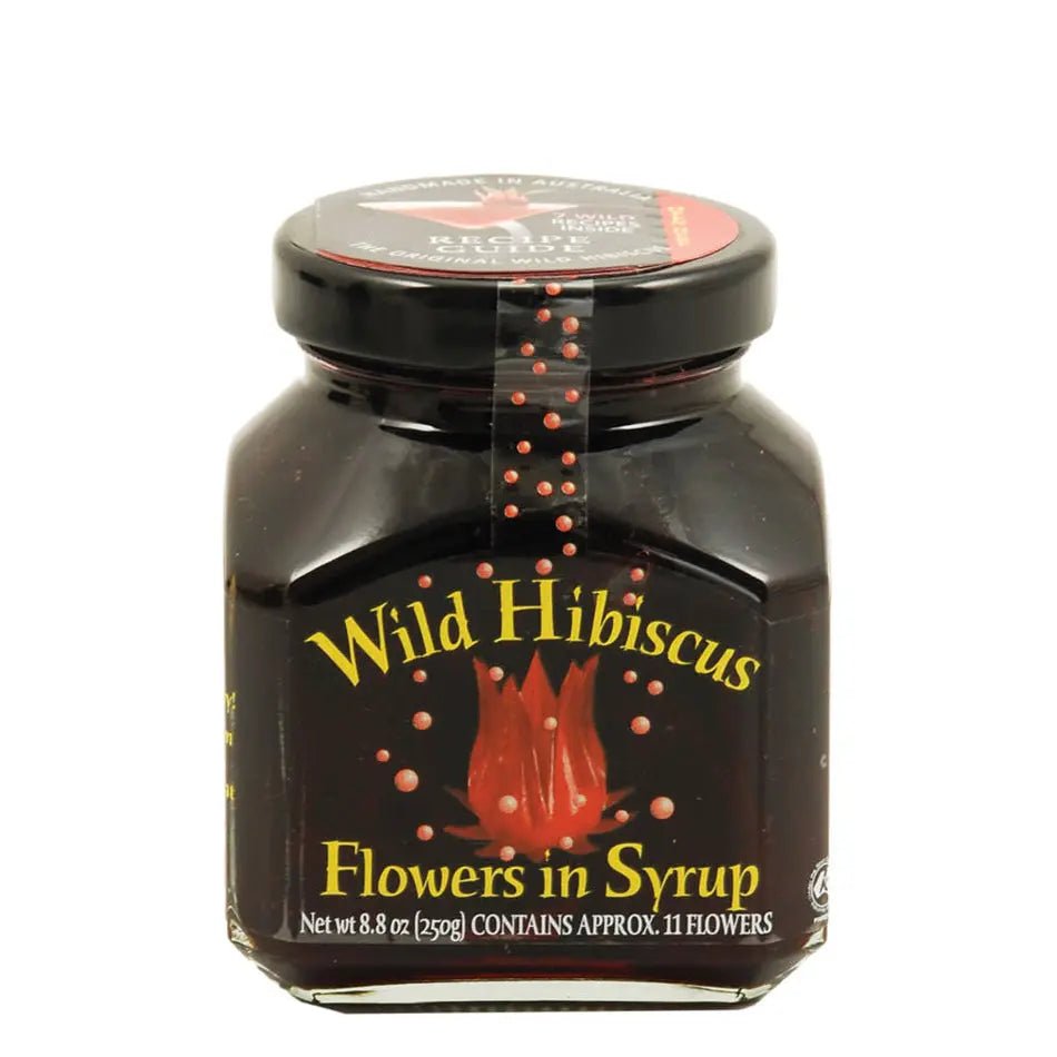 Wild Hibiscus Flowers in Syrup 11 Flower Jar 8.8 oz Viski