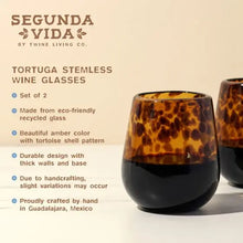 Carregar imagem no visualizador da galeria, Tortuga Recycled Stemless Wine Glass Set by Twine Living Shefu choice
