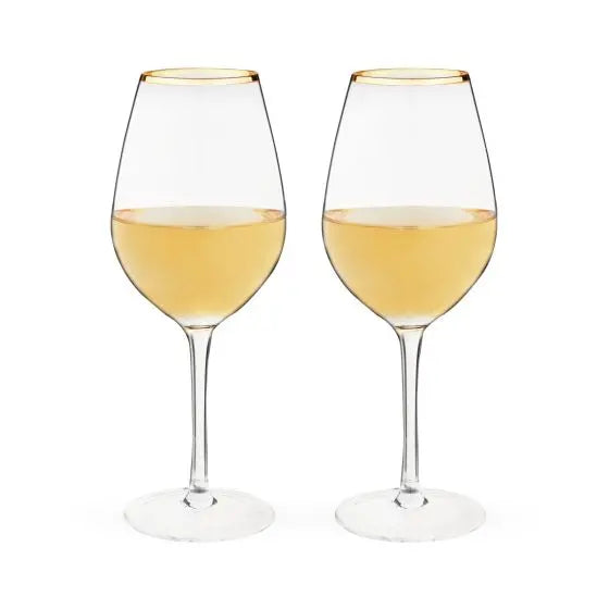 Gilded Stemmed Wine Glass Set by Twine Shefu choice