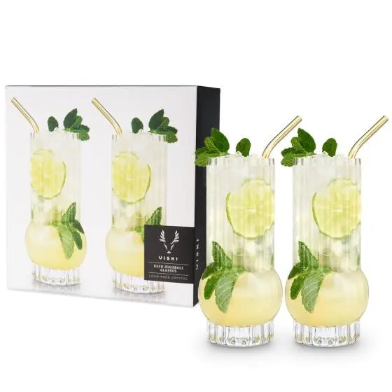 Deco Crystal Highball Glasses by Viski® Shefu choice