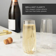 Cargar imagen en el visor de la galería, Cactus Crystal Stemless Champagne Flutes by Viski® Shefu choice
