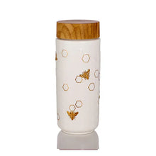 Charger l&#39;image dans la galerie, Honey Bee Ceramic Travel Mug / Gold 12.3 oz Shefu choice
