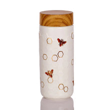 Charger l&#39;image dans la galerie, Honey Bee Ceramic Travel Mug / Gold 12.3 oz Shefu choice
