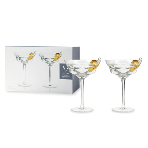 Faceted Martini Glasses by Viski Shefu choice