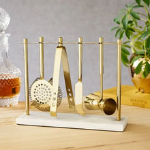 Charger l&#39;image dans la galerie, Gold &amp; Marble Bar Tool Set by Twine Shefu choice
