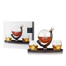 Cargar imagen en el visor de la galería, Globe Decanter &amp; Whiskey Tumblers Set by Viski Shefu choice
