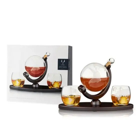 Globe Decanter & Whiskey Tumblers Set by Viski Shefu choice