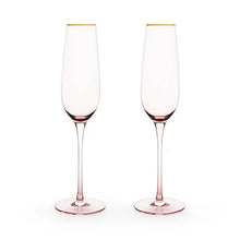 Cargar imagen en el visor de la galería, Rose Crystal Champagne Flute Set by Twine® Shefu choice
