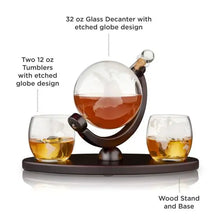 Cargar imagen en el visor de la galería, Globe Decanter &amp; Whiskey Tumblers Set by Viski Shefu choice
