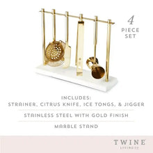 Charger l&#39;image dans la galerie, Gold &amp; Marble Bar Tool Set by Twine Shefu choice
