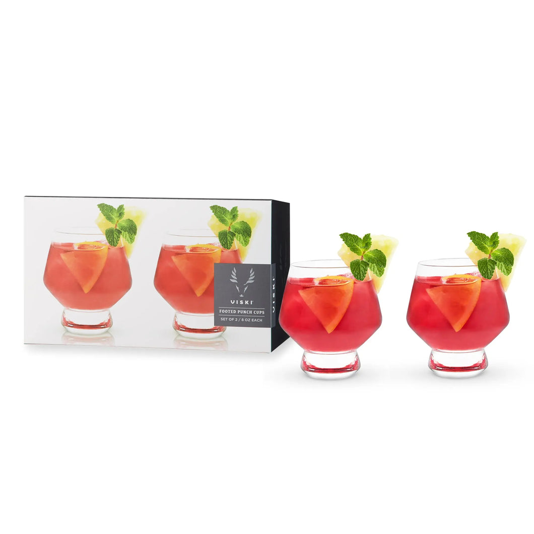 Footed Crystal Punch Cups by Viski® Shefu choice