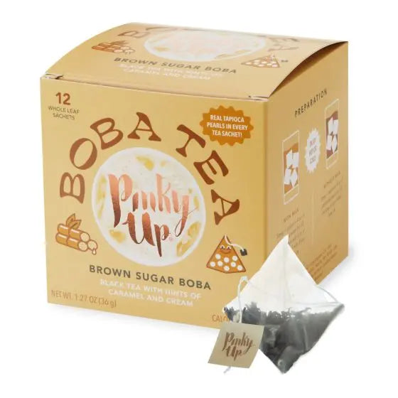 Brown sugar Boba tea in sachets by pinky up Shefu choice